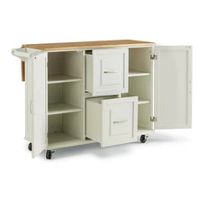 Load image into Gallery viewer, Aftonshire 44.5&#39;&#39; Wide Rolling Kitchen Island with Solid Wood Top
