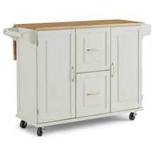 Load image into Gallery viewer, Aftonshire 44.5&#39;&#39; Wide Rolling Kitchen Island with Solid Wood Top
