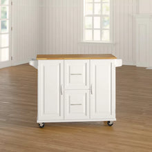 Load image into Gallery viewer, Aftonshire 44.5&#39;&#39; Wide Rolling Kitchen Island with Solid Wood Top
