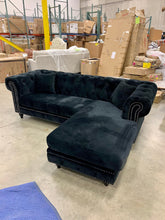 Load image into Gallery viewer, Broughton 96&quot; Wide Velvet Reversible Sofa &amp; Chaise

