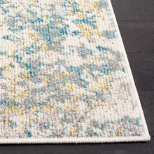 Load image into Gallery viewer, Agdal Abstract Area Rug in Ivory/Teal/Gold, Rectangle 4&#39; x 6&#39;
