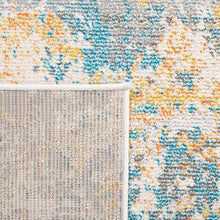 Load image into Gallery viewer, Agdal Abstract Area Rug in Ivory/Teal/Gold, Rectangle 4&#39; x 6&#39;
