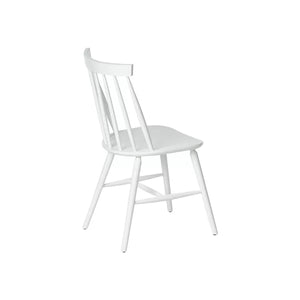 White Aghi Solid Wood Windsor Back Side Chair *AS-IS*