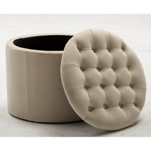 Load image into Gallery viewer, Agnes Cream Tufted Storage Ottoman (301MM)
