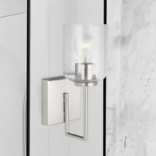 Load image into Gallery viewer, Brushed Nickel Ahern 1 - Light Dimmable Armed Sconce
