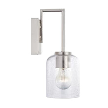 Load image into Gallery viewer, Brushed Nickel Ahern 1 - Light Dimmable Armed Sconce
