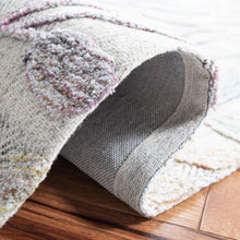 Load image into Gallery viewer, Ahmed Floral Handmade Tufted Area Rug in Purple/Blue, Rectangle 4&#39; x 6&#39;
