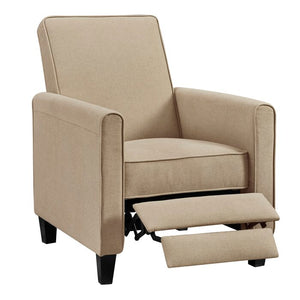 Ahzaria  Upholstered Wide Manual Push Back Club Recliner Chair