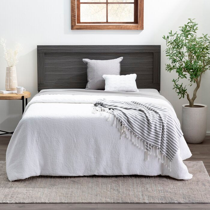 Aianna Panel Queen Headboard- Burnt Driftwood 43AH