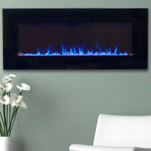 Load image into Gallery viewer, 18&quot; H x 42&quot; W x 5.5&quot; D Black Aida Wall Mounted Electric Fireplace 7619
