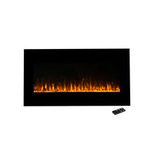 Load image into Gallery viewer, Black Aida Wall Mounted Electric Fireplace (18&quot; H x 42&quot; W x 5.5&quot; D) #9785
