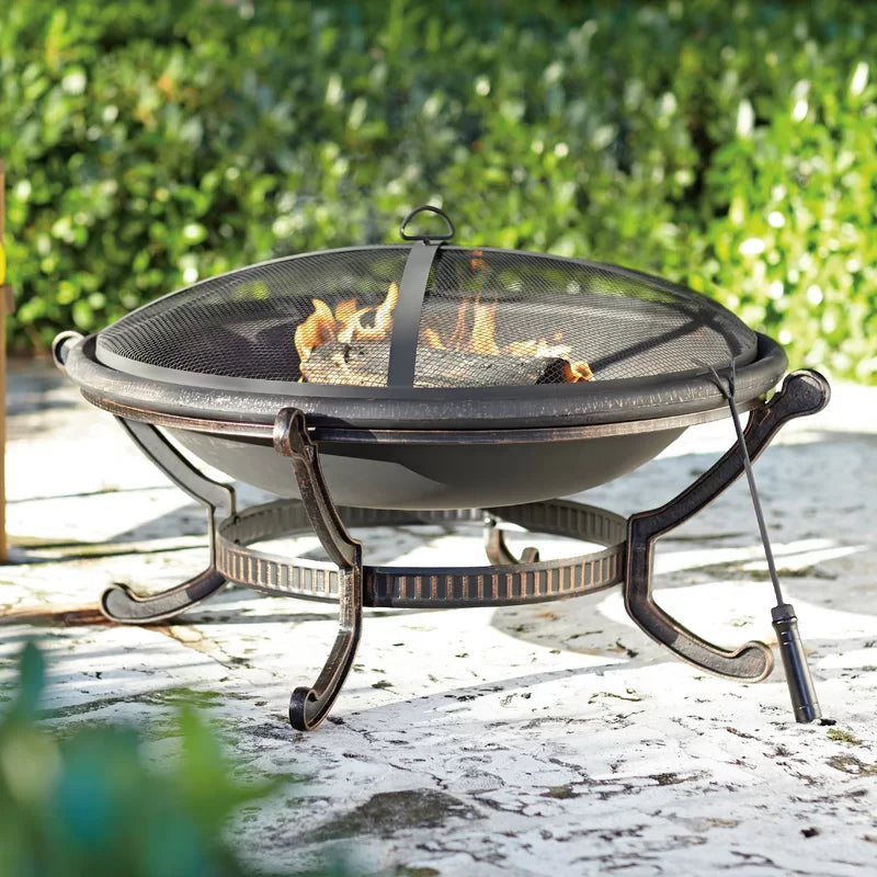 Ailigael Wood Burning Round Fire Pit