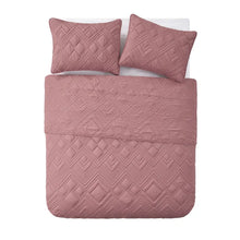 Load image into Gallery viewer, King Quilt + 2 King Shams Mauve Aimable Microfiber 3 Piece Quilt Set
