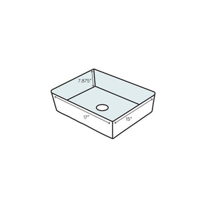 LT626G#01 Aimes Ceramic Rectangular Undermount Bathroom Sink with Overflow SB2206