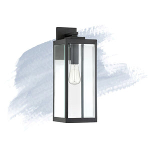 20" H x 7" W x 8.5" D A insworth Earth Black Outdoor Wall Lantern
