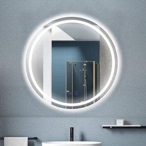 24" x 24" Luna Airalyn Modern & Contemporary Frameless Lighted Bathroom / Vanity Mirror