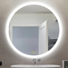 Load image into Gallery viewer, Airalyn Modern Round Illuminated LED Dimmable Anti-Fog Frameless Large Bathroom / Vanity Mirror
