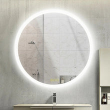 Load image into Gallery viewer, Airalyn Modern Round Illuminated LED Dimmable Anti-Fog Frameless Large Bathroom / Vanity Mirror
