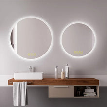 Load image into Gallery viewer, Airalyn Modern Round Illuminated LED Dimmable Anti-Fog Frameless Large Bathroom / Vanity Mirror

