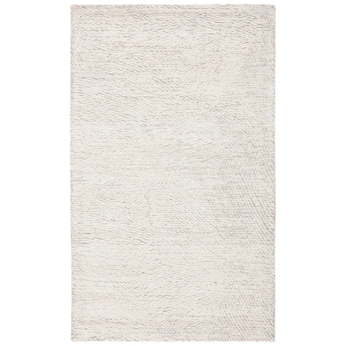 Airan Handmade Tufted Wool Beige/Ivory Rug, Rectangle 3' x 5'