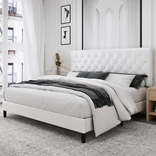Load image into Gallery viewer, King White Airi Low Profile Platform Bed
