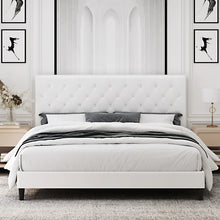 Load image into Gallery viewer, King White Airi Low Profile Platform Bed
