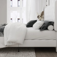 Load image into Gallery viewer, King White Airi Low Profile Platform Bed
