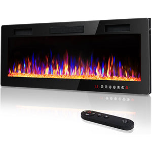 Aishe Electric Fireplace, 18.11" H x 30" W x 3.86" D