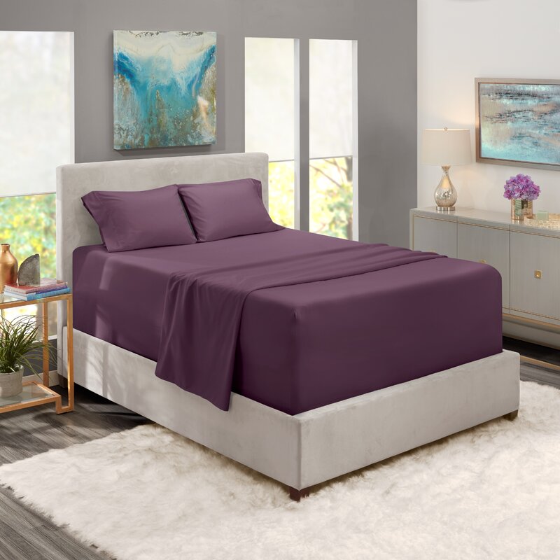 Akeyah Microfiber Sheet Set, Twin