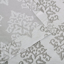 Load image into Gallery viewer, Alaina Jacquard Damask Room Darkening Grommet Curtain Panels (Set of 4) Nickel #922ND
