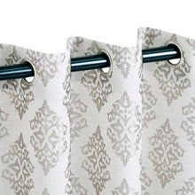 Load image into Gallery viewer, Alaina Jacquard Damask Room Darkening Grommet Curtain Panels (Set of 4) Nickel #922ND
