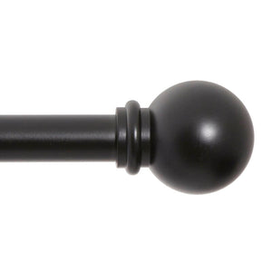 28" - 48" Black Alanis Adjustable 0.625" Single Curtain Rod (5 BOXES)