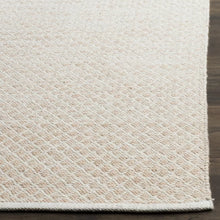 Load image into Gallery viewer, Alannah Geometric Handmade Flatweave Cotton Area Rug in Beige/Ivory Rectangle
