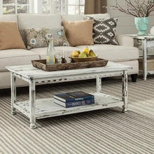 Load image into Gallery viewer, Alaterre Country Cottage Reclaimed Wood 42-inch Long Coffee Table - White 6076RR
