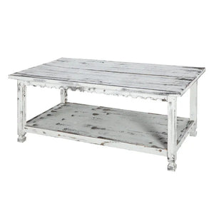 Alaterre Country Cottage Reclaimed Wood 42-inch Long Coffee Table - White 6076RR