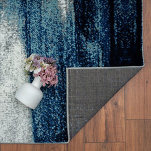 Load image into Gallery viewer, Alayha Abstract Area Rug in Navy, Rectangle 4&#39; x 5&#39;
