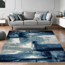 Load image into Gallery viewer, Alayha Abstract Area Rug in Navy, Rectangle 4&#39; x 5&#39;

