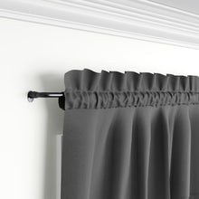 Load image into Gallery viewer, 28&quot; - 48&quot; Black Alberton 0.63&quot; Stainless Steel Single Curtain Rod - Set of 2 (SB1699)
