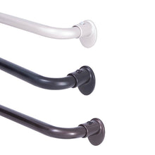 Load image into Gallery viewer, 48&quot; - 86&quot; Silver Alberton Adjustable 0.63&quot; Single Curtain Rod
