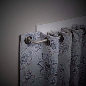 48" - 86" Silver Alberton Adjustable 0.63" Single Curtain Rod