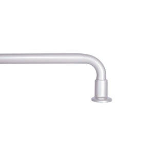 48" - 86" Silver Alberton Adjustable 0.63" Single Curtain Rod