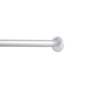 48" - 86" Silver Alberton Adjustable 0.63" Single Curtain Rod