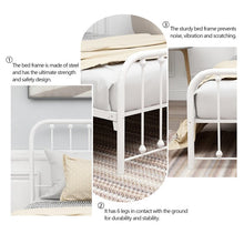 Load image into Gallery viewer, Twin White Alberton Metal Bed
