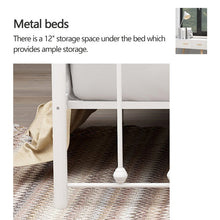 Load image into Gallery viewer, Twin White Alberton Metal Bed
