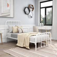 Load image into Gallery viewer, Twin White Alberton Metal Bed
