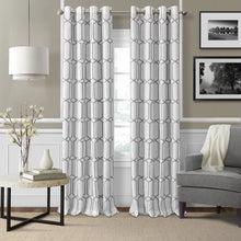 Load image into Gallery viewer, Albesa Geometric Room Darkening Thermal Grommet Single Curtain Panel 52&quot; x 84&quot; (SET OF 2)
