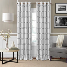 Load image into Gallery viewer, Albesa Geometric Room Darkening Thermal Grommet Single Curtain Panel, 52&quot;W x 95&quot;L
