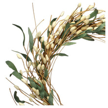 Load image into Gallery viewer, Green Albino Pussy Willow Pick 24&quot; Polyester Wreath 790AH
