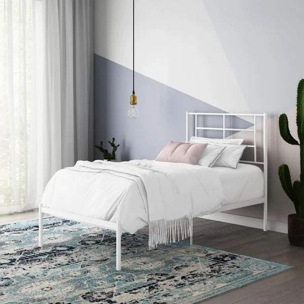 Queen White Albritton Platform Bed