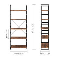 Load image into Gallery viewer, Alcorn 62.2&#39;&#39; H x 23.6&#39;&#39; W Steel Etagere Bookcase
